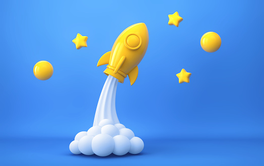 Illustration of a rocket symbolising new energy